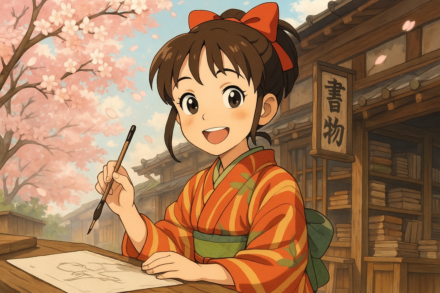 吉原の描き虫 主人公お文のキャラクター画像