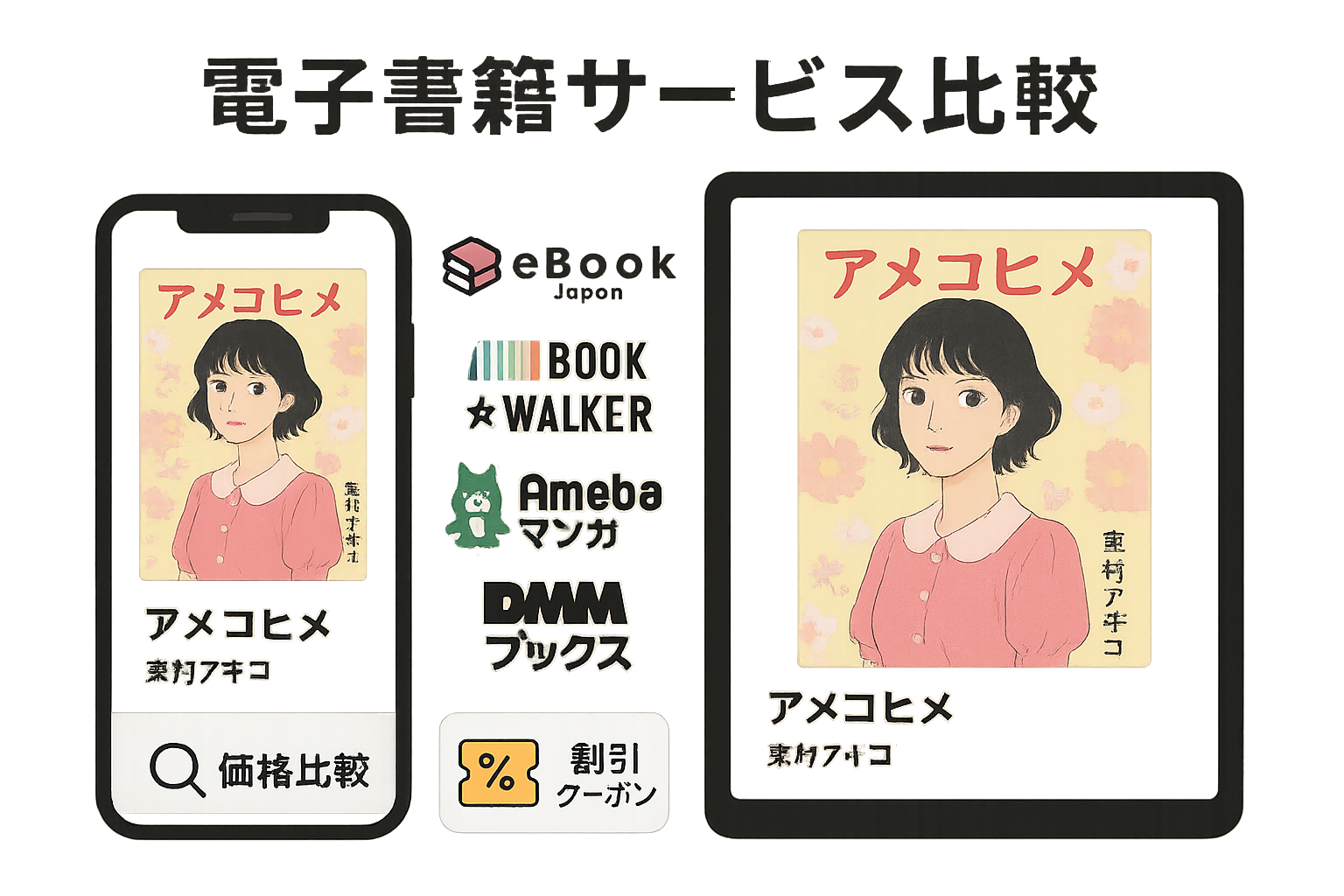 アメコヒメ どこで読める 電子書籍サービス比較
